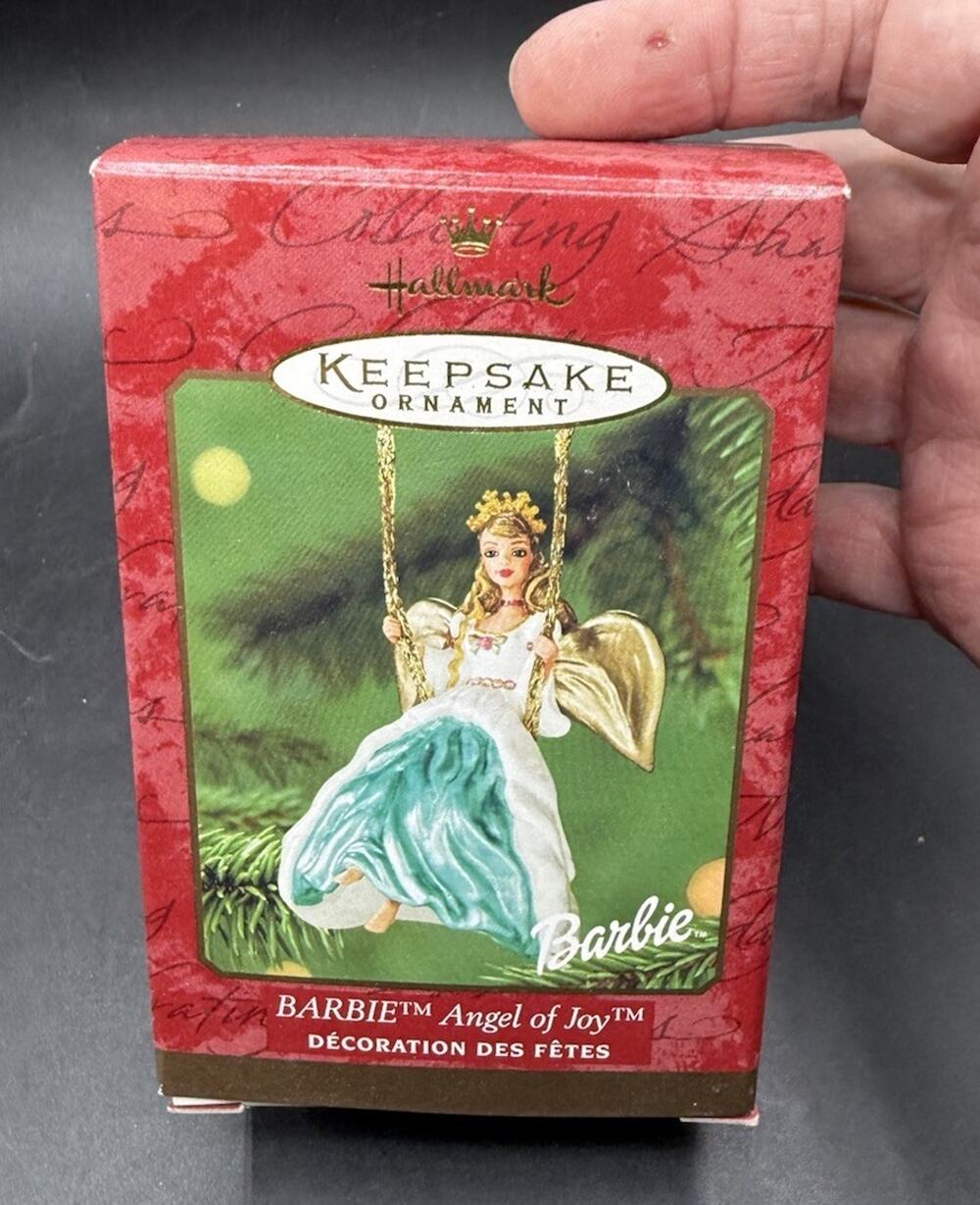 Barbie 2000 Angel of Joy Hallmark Ornament Original Box on Swing Holiday 31D